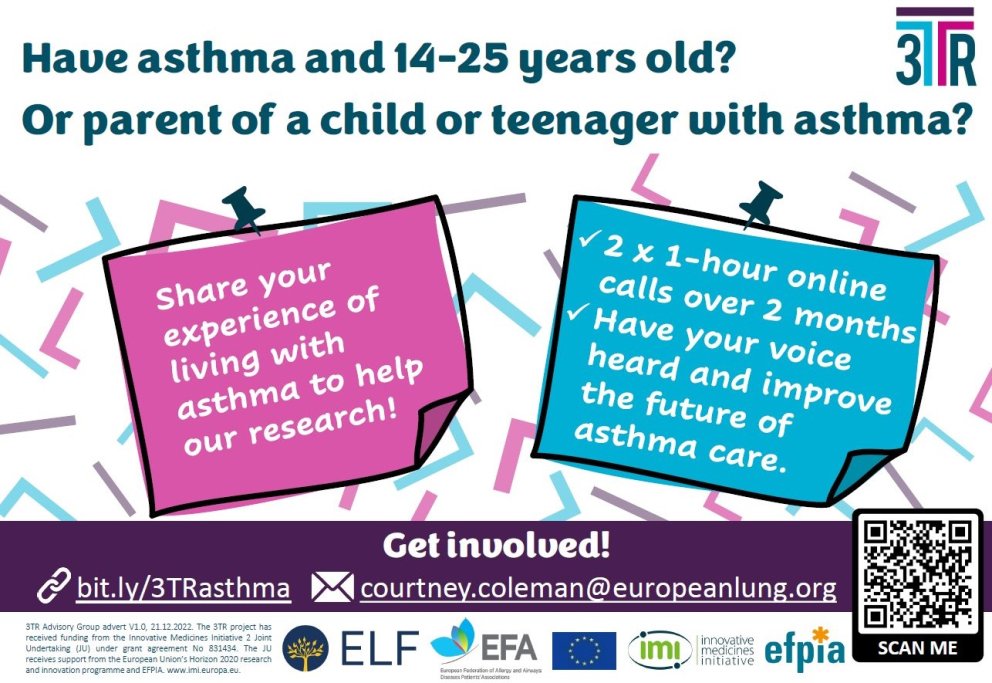 3TR Ert þú ung með astma eða foreldri til barn með astma ?