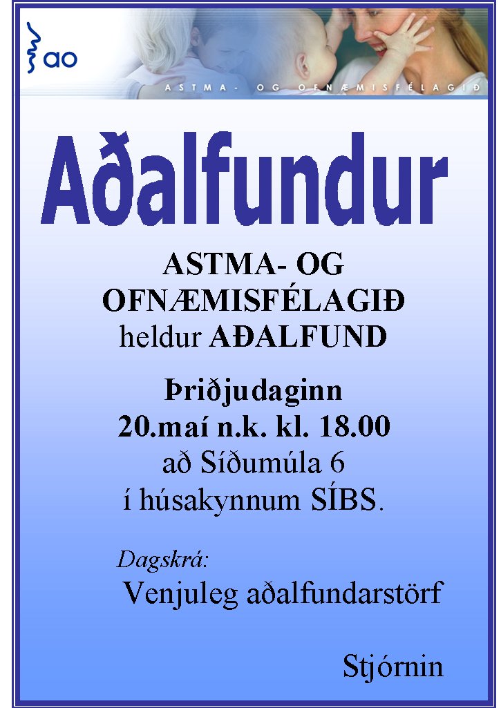 Aðalfundur AO 20. maí 2008