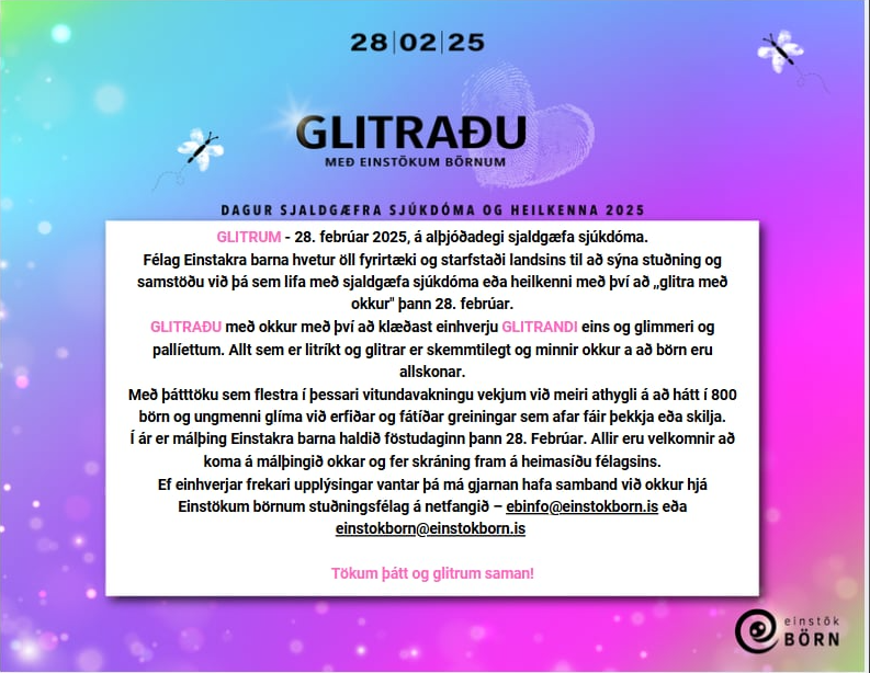 Glitraðu með einstökum börnum