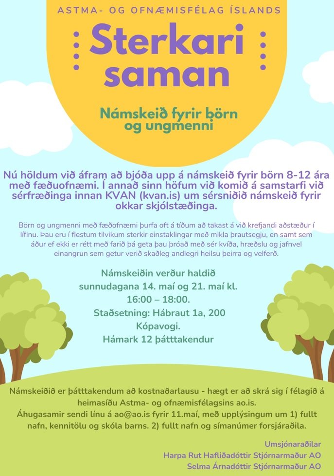 Sterkari saman 16. maí og 21. maí 2023