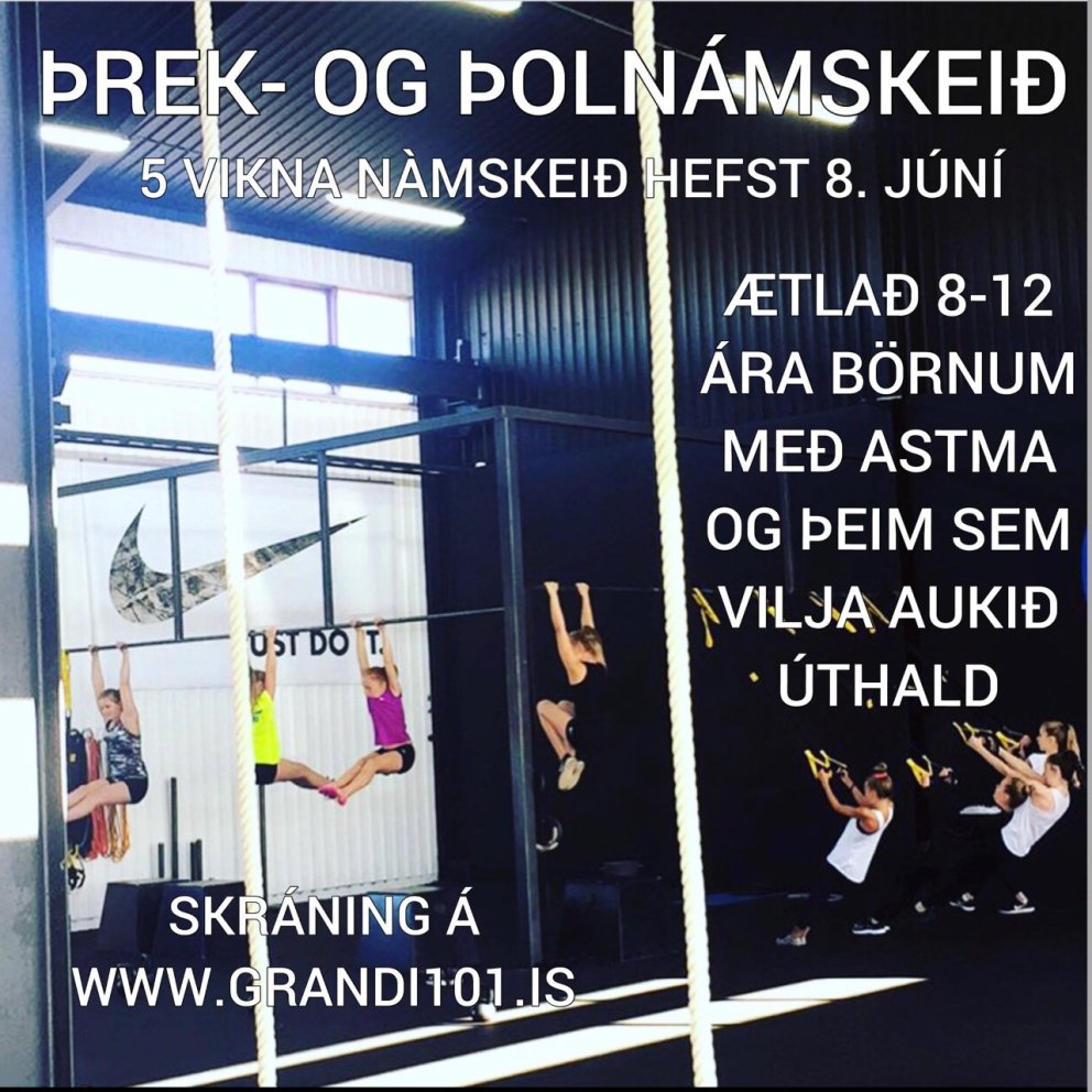 Þrek- og þolnámskeið fyrir börn