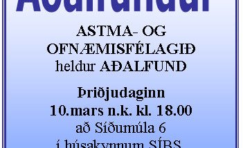 Aðalfundur AO 10.mars 2009 kl. 18
