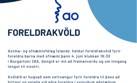 Foreldrakvöld 4. júní 2024 kl. 19:30